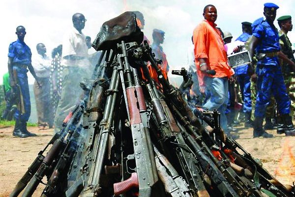 Pile of decommissioned weapons