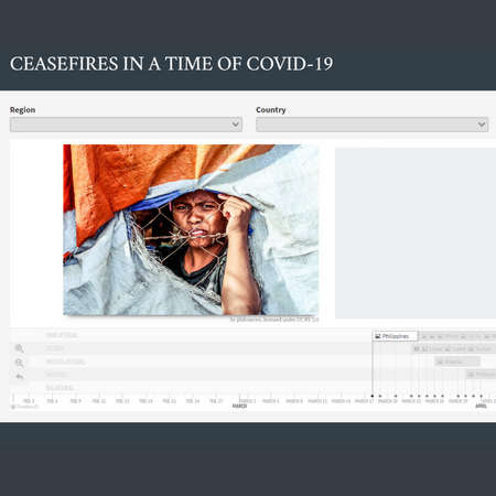 Preview of Ceasefires Tracker interface