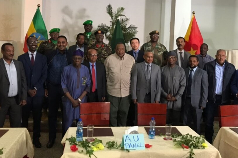 A large delegation from the African Union (AU) and other partners pictured in Mekelle