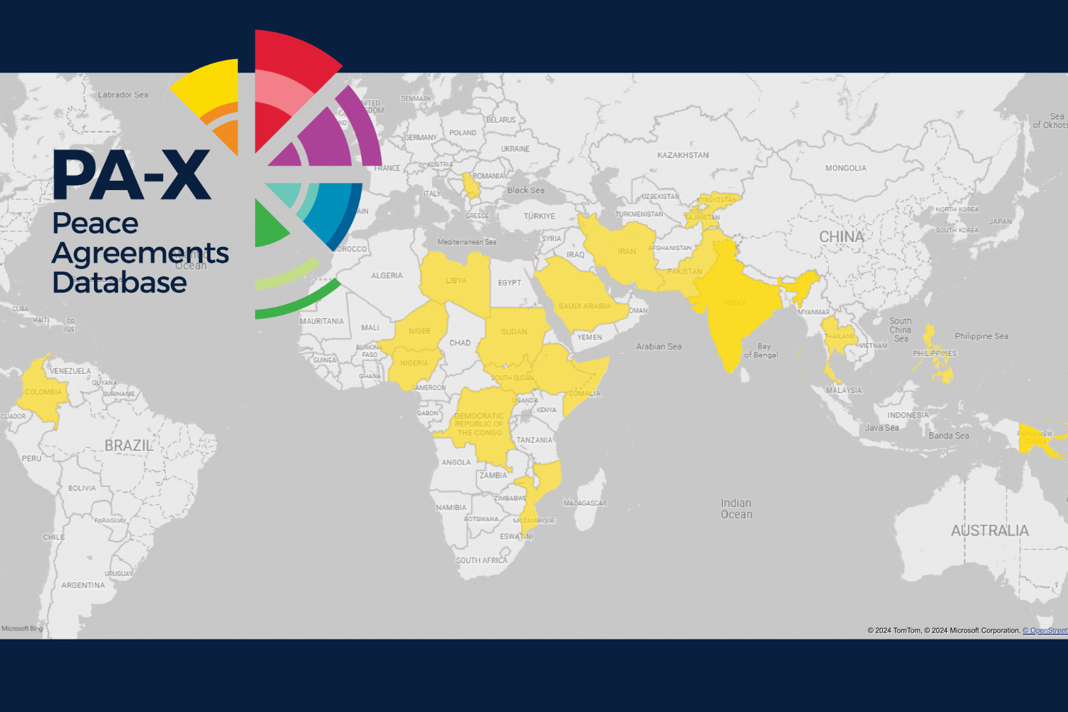 A map of the new countries covered in the latest update and the PA-X logo